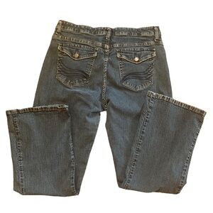 Lee Slender Secret Lower on the Waist Cotton Blend Denim Blue Jeans Size 4 Short